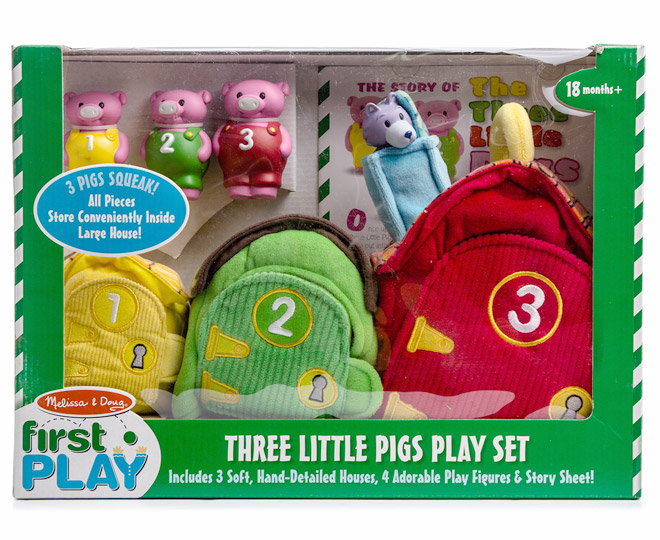 3 little pigs toy set