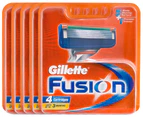 5x Gillette Fusion Razor Blades 4pk