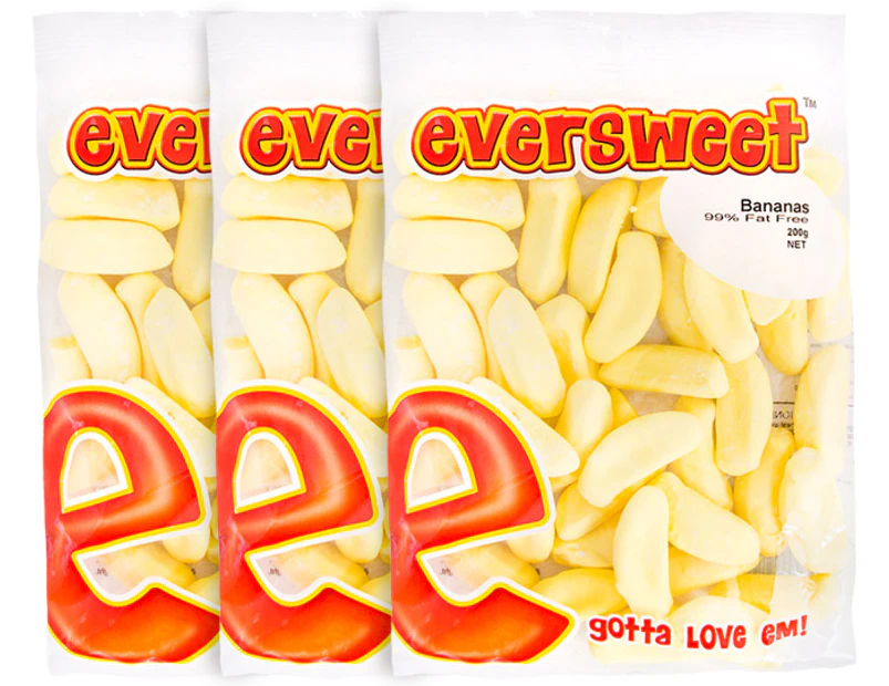 3 x Eversweet Bananas 200g