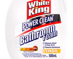 White King Power Clean Bathroom Foam Spray Lemon 500mL