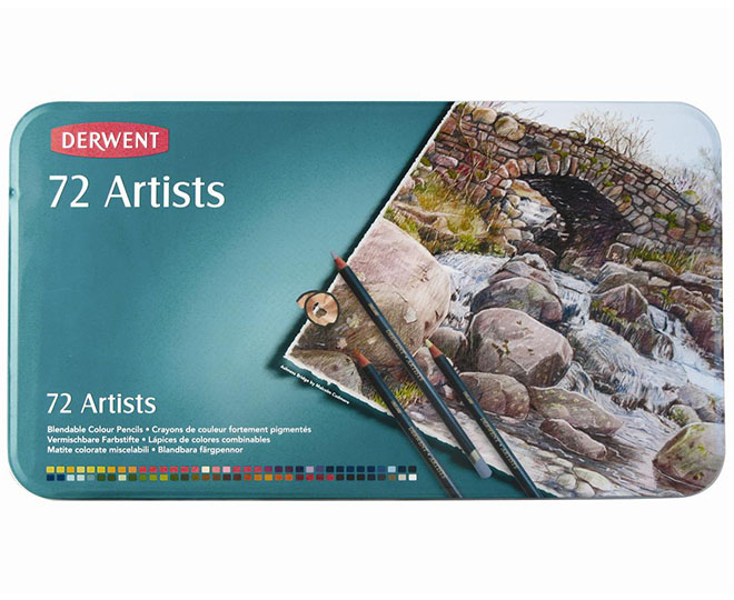 Derwent Artist Pencils Tin - Set of 72 | Catch.co.nz