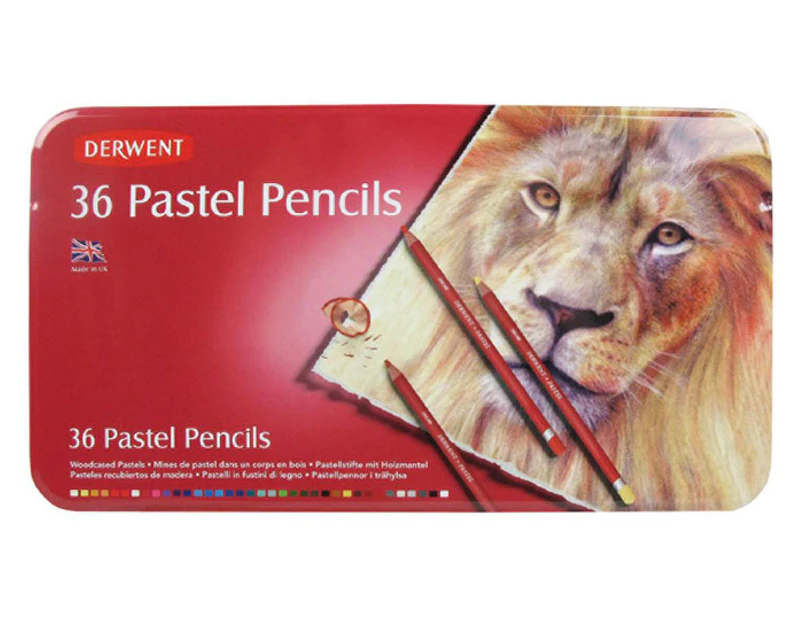 Derwent Pastel Pencils Tin - Set of 36
