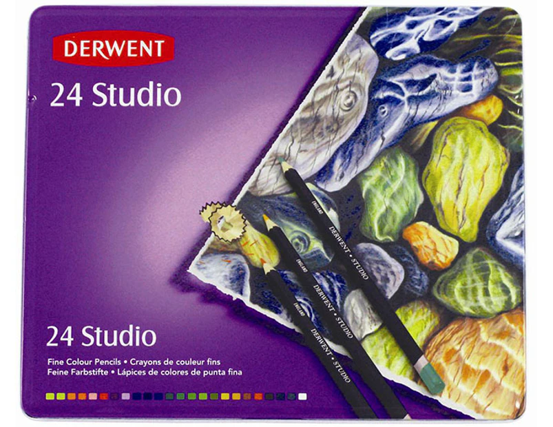 Derwent Studio Pencils Tin - Set of 24