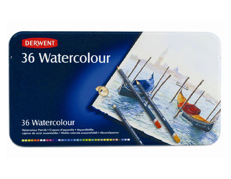 Derwent Watercolour Pencils Tin - Set of 36