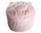 Fluffy Pig Ottoman - Pink