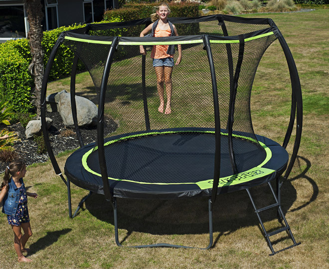 Jumpflex Flex 100 City Trampoline Black Green Catch Com Au