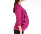 Ninth Moon Maternity Slouch Feeding Top - Berry 3