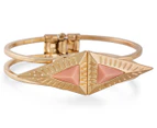 Kardashian Double Hinged Bracelet – Gold Ox/Salmon