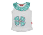 Rhubarb Girls Hibiscus Singlet - White