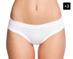 3 x Bonds Women’s Cottontails Bikini Briefs - White
