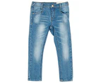 Ouch Girls Skinny Leg Jeans - Light Denim