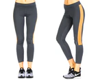 Reebok Women's Sport Essential Tights Size LRG - Graphite/Orange