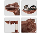 Multi Level Plush Cat Scratcher 158 x 75.5 x 92cm - Brown