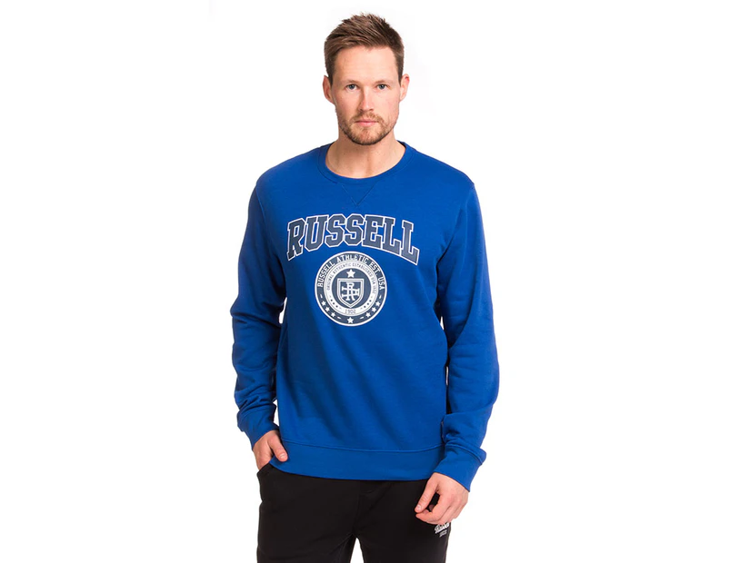 Russell Athletic Men’s Glasgow Crew Jumper - Blue