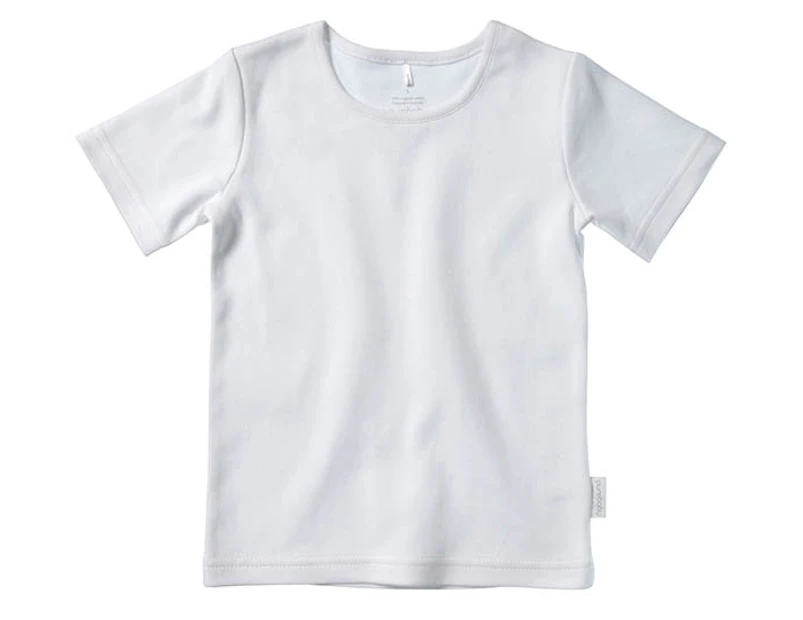 Preview image Purebaby Crew Neck Opening Tee Size S - White