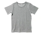 Purebaby Crew Neck Opening Tee - Grey Melange