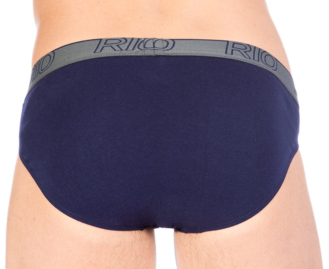 Rio 7 Pack Bulk Mens Cotton Plain Hipster Briefs Undies Underwear Blue Grey  