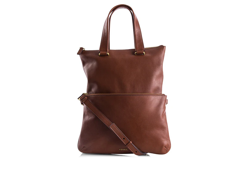 Preview image Fossil Memoir Fold Over Tote - Brown