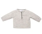 Bebe By Minihaha Luca Knitted Henley Jumper - Oatmeal
