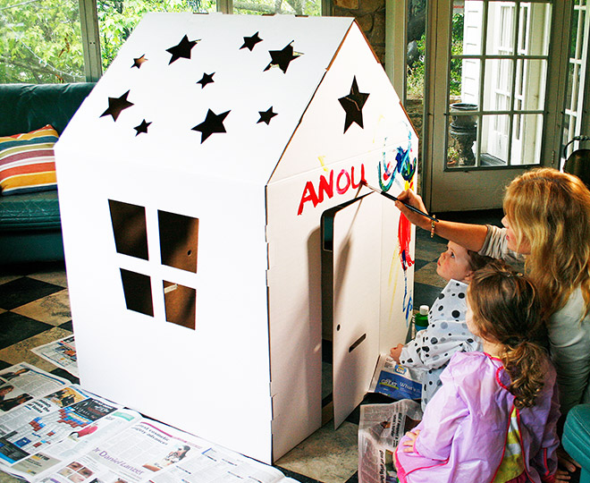 Cardboard cubby house discount