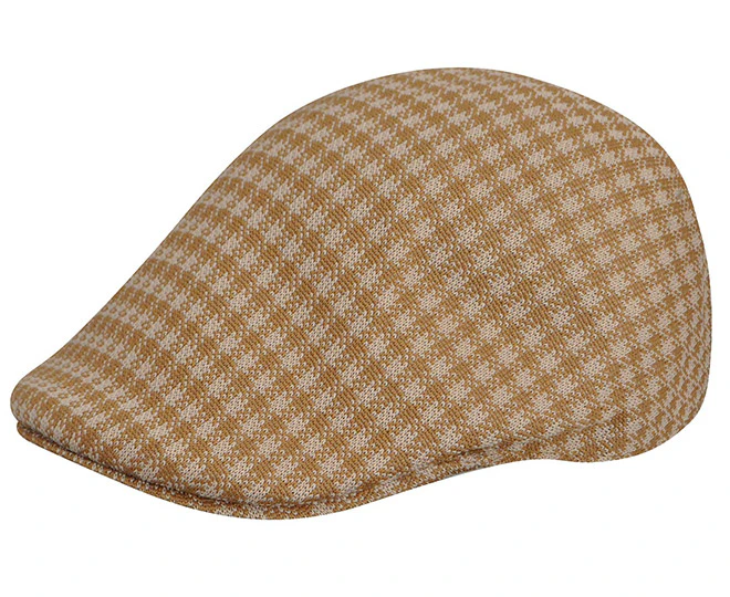 Kangol Houndstooth 507 Cap - Tan