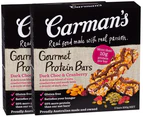 2 x Carman's Gourmet Protein Bars Dark Choc & Cranberry 200g 5pk