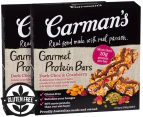 2 x Carman's Gourmet Protein Bars Dark Choc & Cranberry 200g 5pk