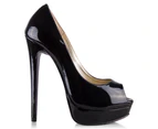 PeepToe Women's Miss Amazon Shoe - Black