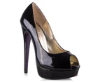 PeepToe Women's Miss Amazon Shoe - Black