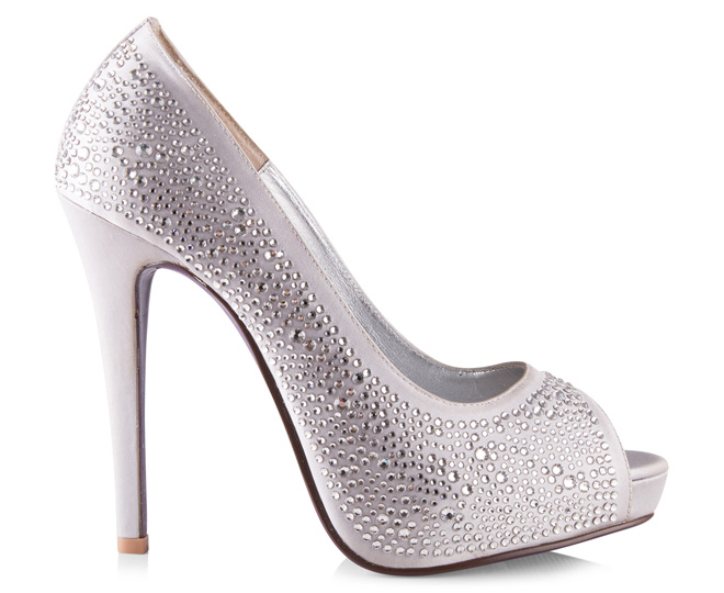 PeepToe Women's Miss Indulgence Shoe - Silver | Great daily deals at ...