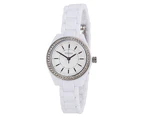 Fossil Women's White Dial Plastic Watch 