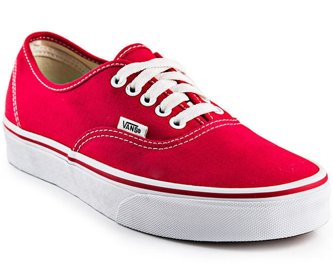 Authentic all hot sale red vans