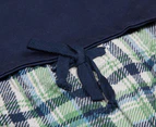Fox and Finch Boys' Check Pant PJ Set - Navy