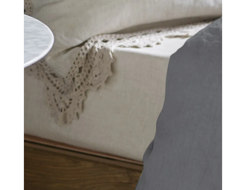 Preview image Sheridan Evelina Queen Flat Sheet - Smoke