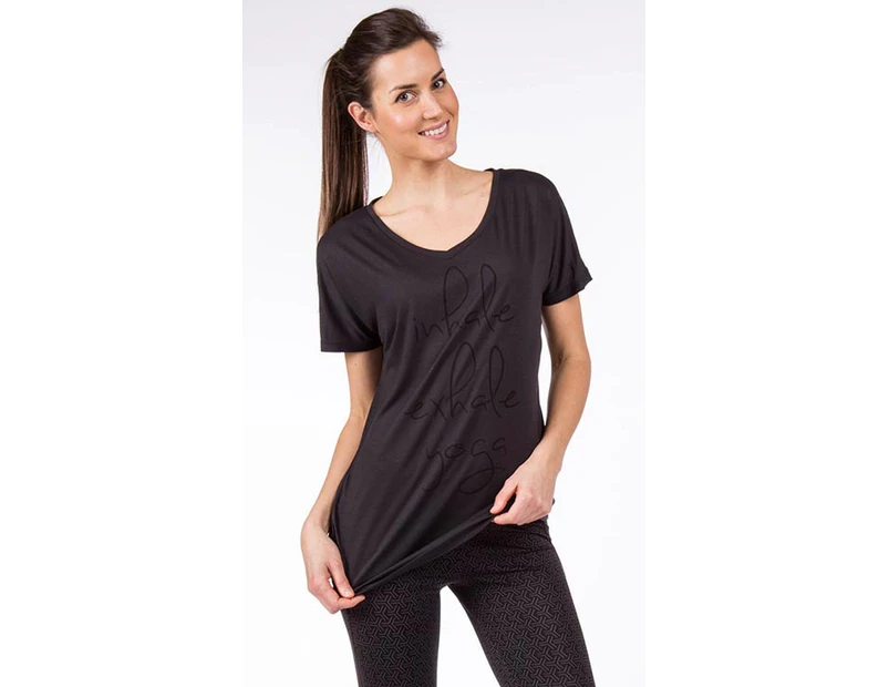 Preview image Inhale Exhale Yoga by Diadora Women's Tee - Ash