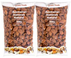 2 x J.C's Quality Almonds Natural 500g