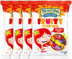 4 x The Natural Confectionery Co. Fruity Chews Mix 180g