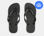 Havaianas Unisex Top Thongs -  Black