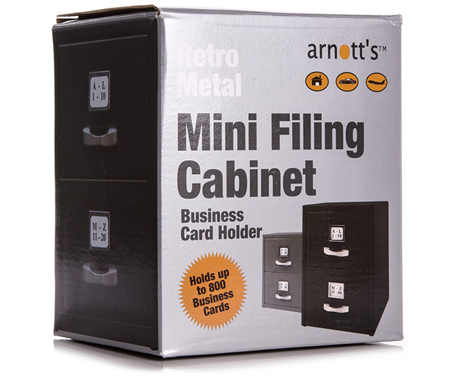 Mini Business Card 15cm Filing Cabinet Silver Catch Com Au