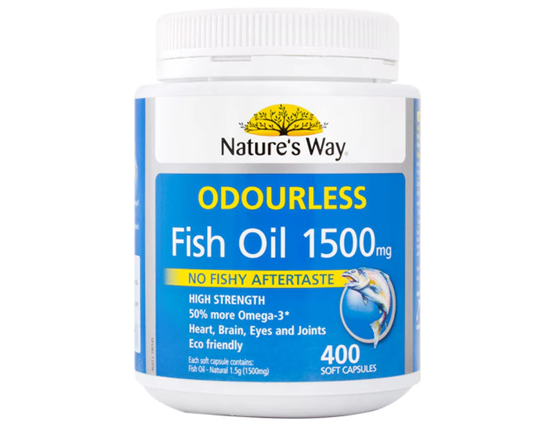 Nature's Way Fish Oil Odourless 1500mg 400 Caps