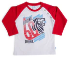 Lonsdale Baby Boys' Fulburne Ragland LS Top - White/Red