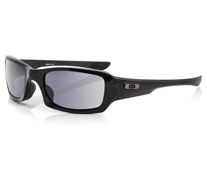 Oakley Fives Squared Sunglasses - Polished Black/Grey 