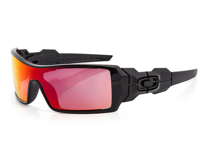 Oakley Oil Rig Sunglasses - Polished Black/Ruby