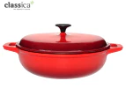 Classica 30cm Cast Iron Braiser Saute Pan - Red