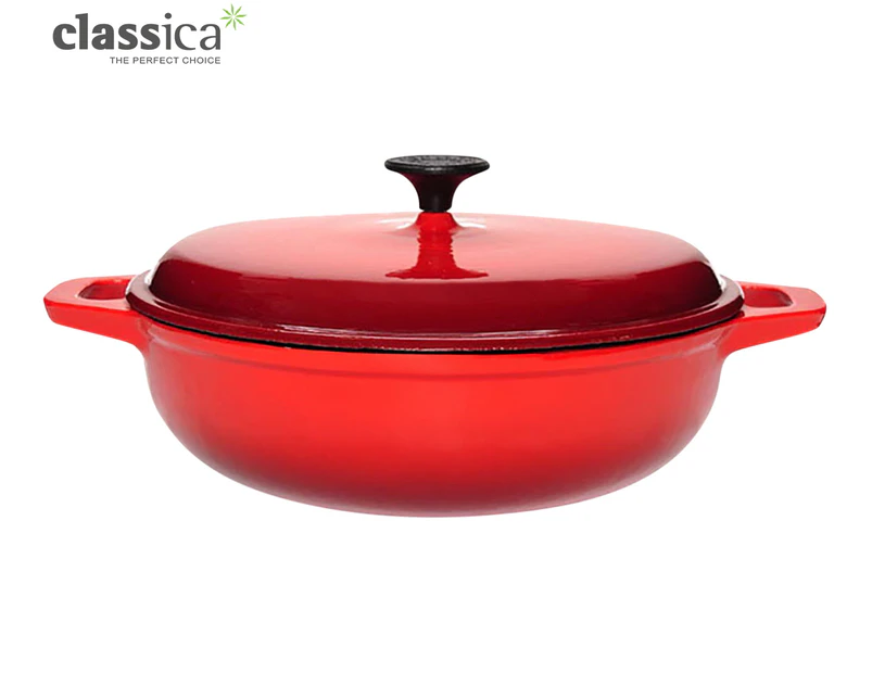 Classica 30cm Cast Iron Braiser Saute Pan - Red