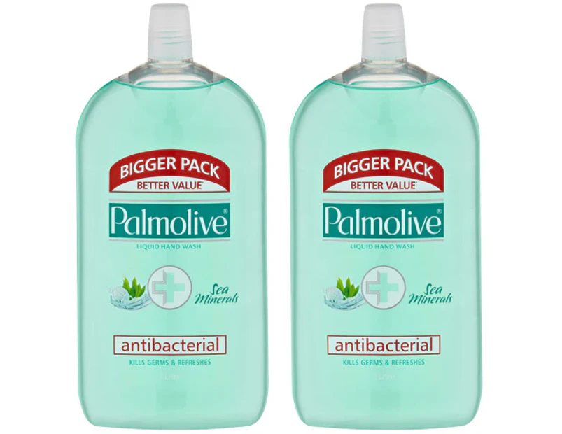 Palmolive Hand Wash Antibacterial Sea Minerals 1L 2pk