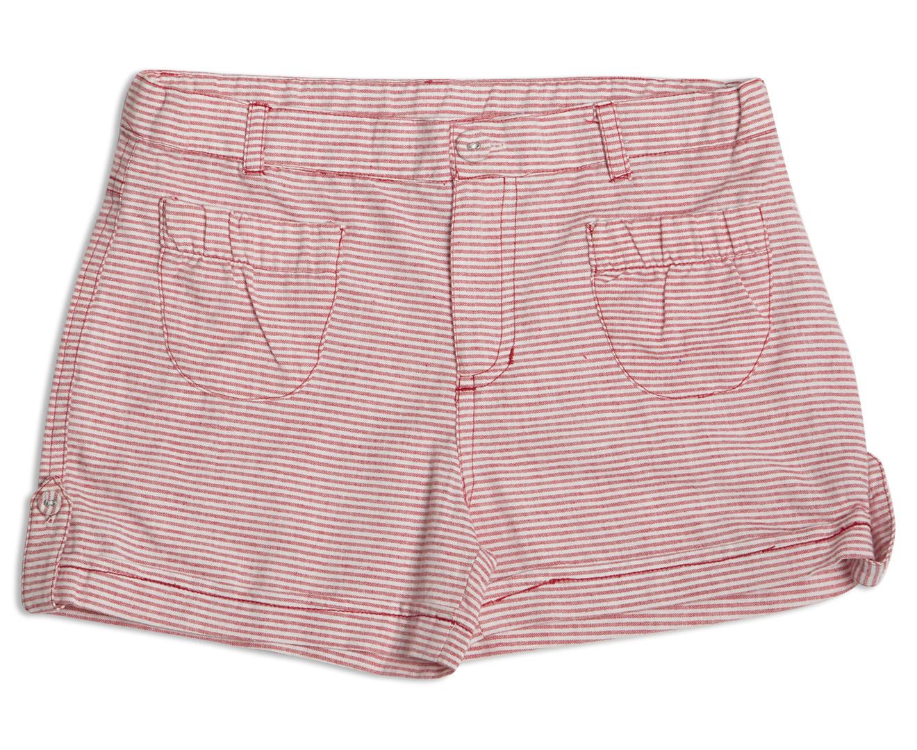 Rhubarb Girls Stripe Shorts - Red