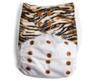 Absolutely Baby Pocket Snap Cloth Nappy - Tiger
