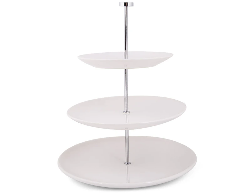 3-Tier 30cm Cake Stand - White