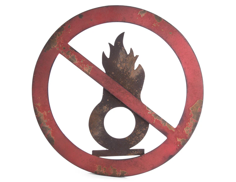No Open Fires 45cm Wall Hanging